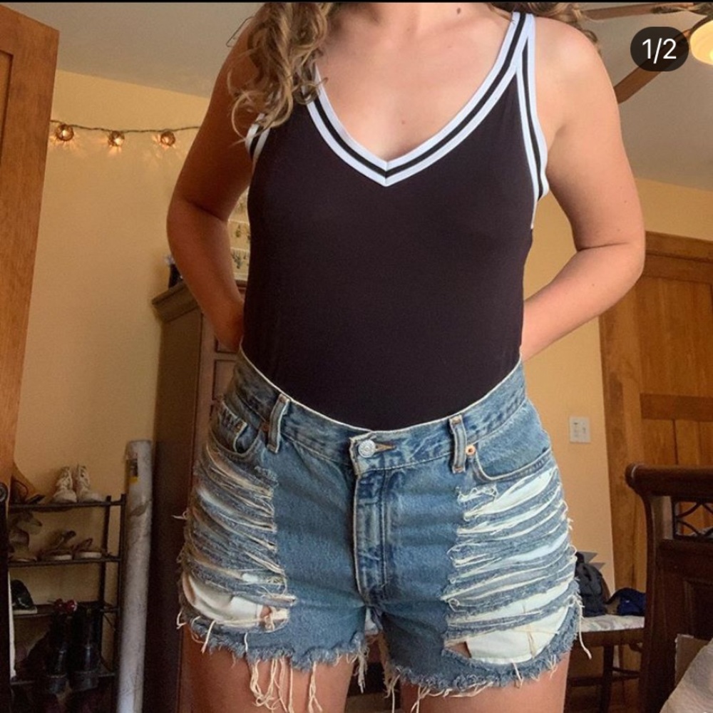 Black and white tank top